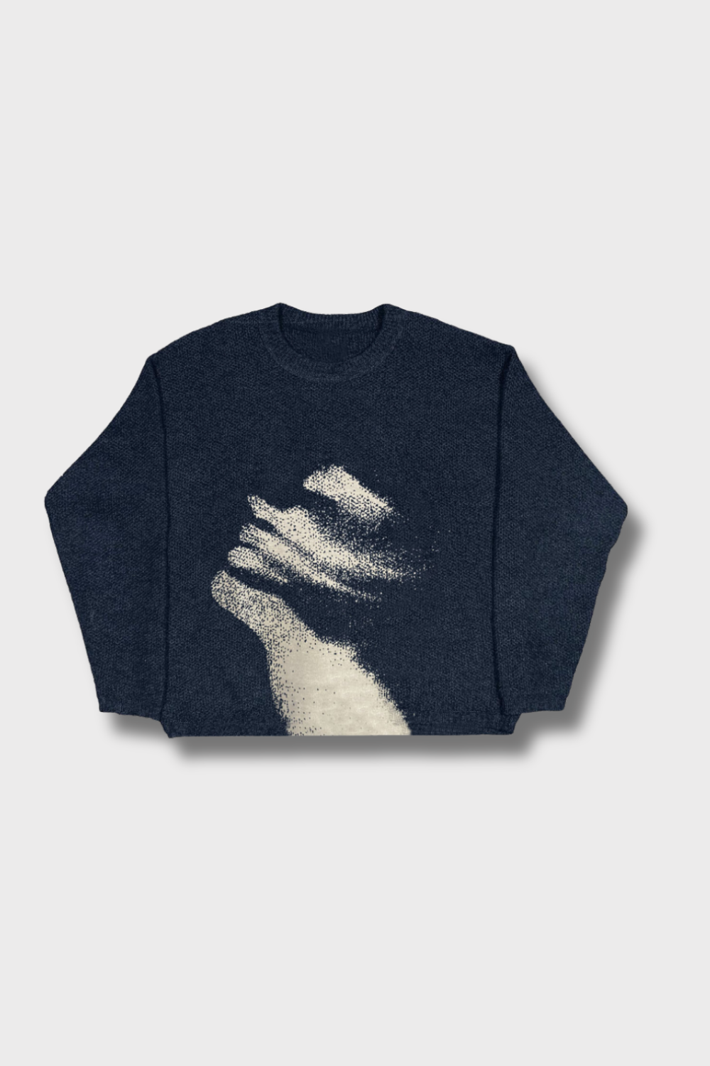 'Distorted' Graphic Knitted Sweater